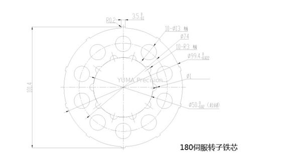 OD167.2mm Sortie d'usine Feuilles stratifiées de stator en acier de haute qualité de 0,35 mm d'épaisseur emboutissant