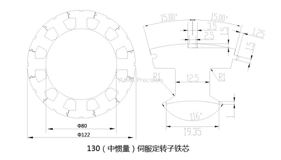 Redresseur de moteur électrique et tôle d'acier servo de silicium de stratifications de rotor