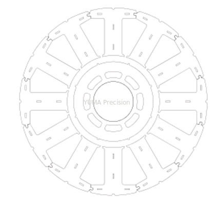 Noyau de rotor de moteur électrique pour le rotor de machine-outil et l'ensemble de stator servo