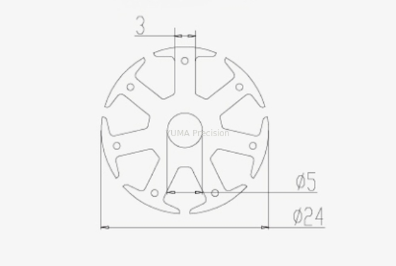 Noyau de moteur de BLDC empilant la stratification de rotor empilant la haute précision