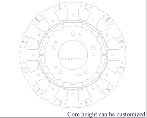 C.A. sans brosse 57mm de production de noyau de redresseur de 9 de fentes de moteur servo stratifications de rotor