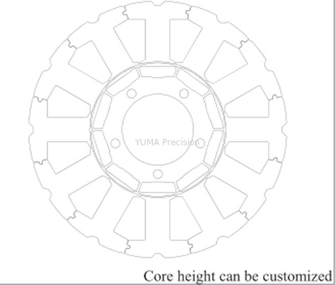 OD57.8mm offre spéciale personnalisée stator de noyau de stratification de rotor de moteur électrique et piles de rotor pour servomoteur
