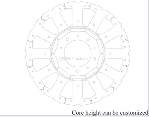 Stratifications de redresseur de générateur empilant le rotor sans brosse de moteur servo à C.A. de méthode