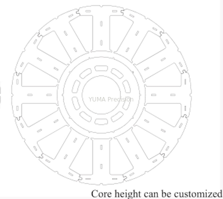 stratification biphasée de redresseur empilant le servo sans brosse 122mm à C.A. de processus de méthode