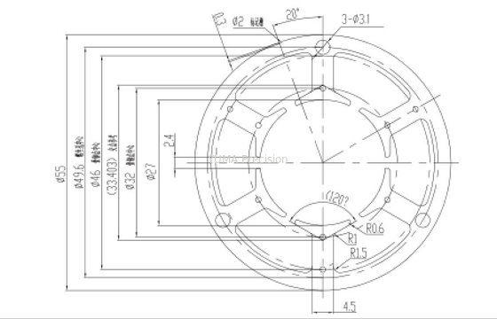 Noyau de fer de moteur électrique de stratification pour la machine à laver d'appareil électroménager