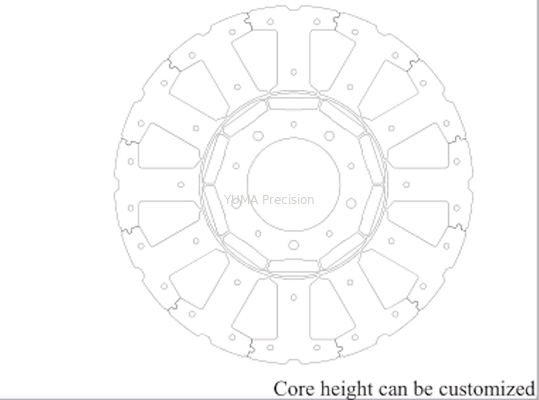 Stator et Rotor à 12 fentes OD57.8mm personnalisés et produits professionnels pour moteur à grande vitesse