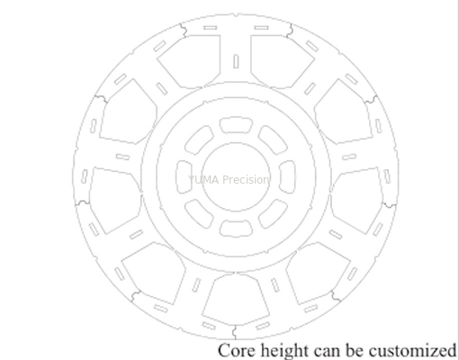 processus de pile de stratification de moteur électrique de 76.4mm pour l'outil servo de moule de l'industrie 3C