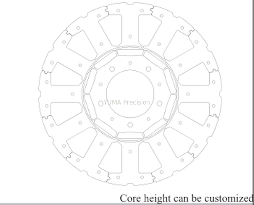 Servomoteur à grande vitesse estampage OD77.1mm stator à 12 fentes et noyau de rotor